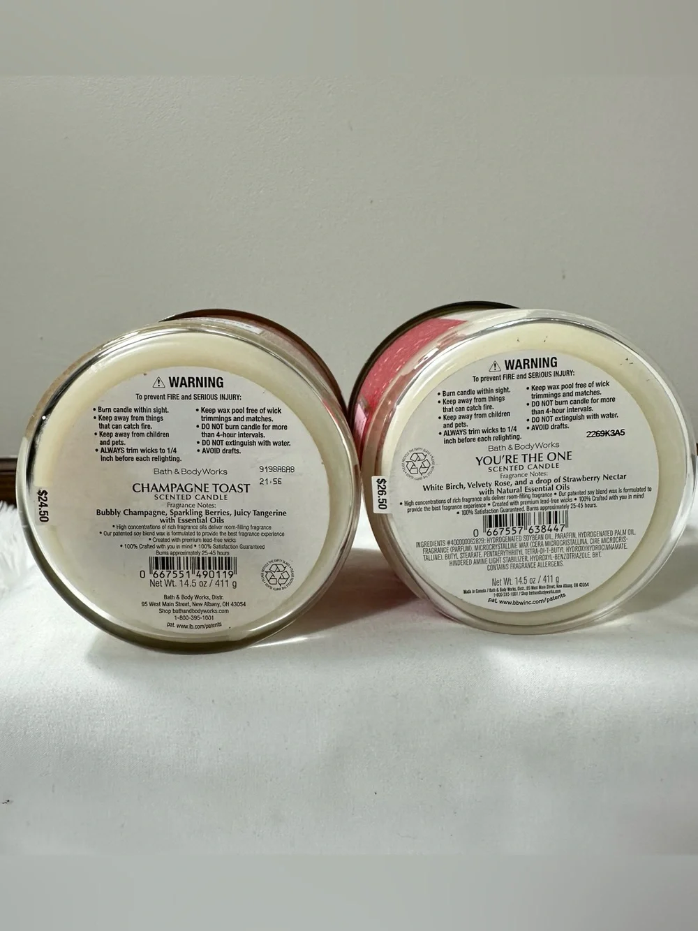 B.B Works Set Of 2 Candles You’re the One, Champagne Toast and 1 Candle Holder
